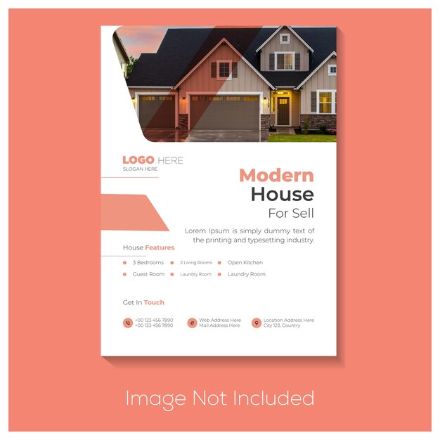 Vector house sell flyertemplats design