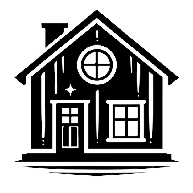 House silhouette logo house icon outline house home page icon clip art