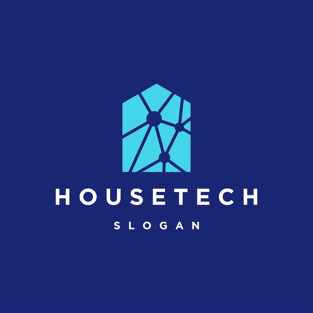 House technology digital logo icon design template