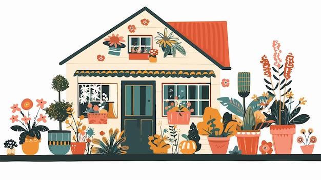 a house with a pumpkin patch on the front and a sign that says  halloween