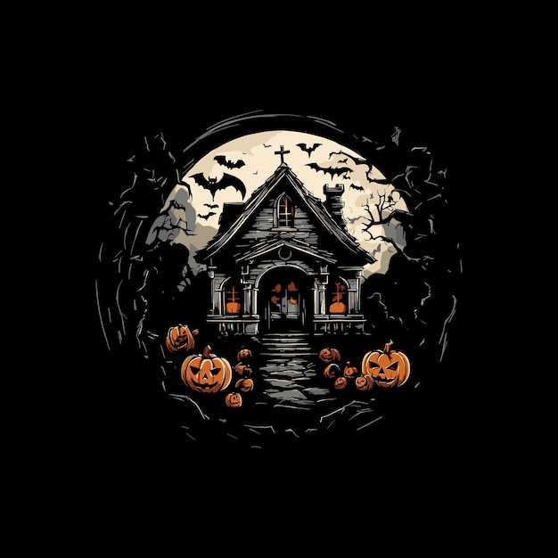 a house with pumpkins on the front and the words pumpkins on the front