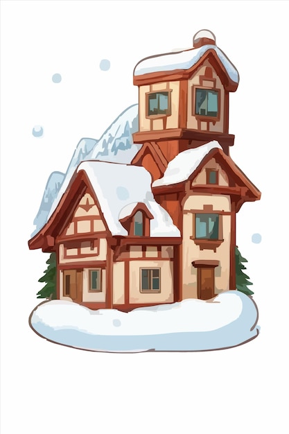 a house with a snow covered roof and a snow covered roof