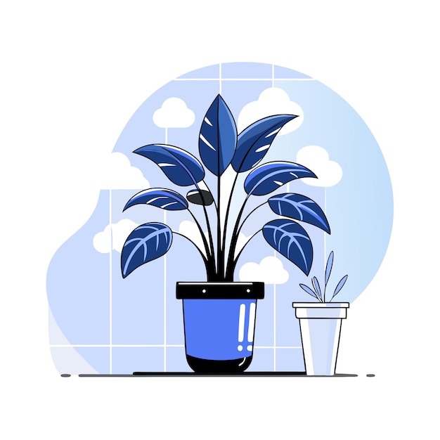 Houseplant concept illustration