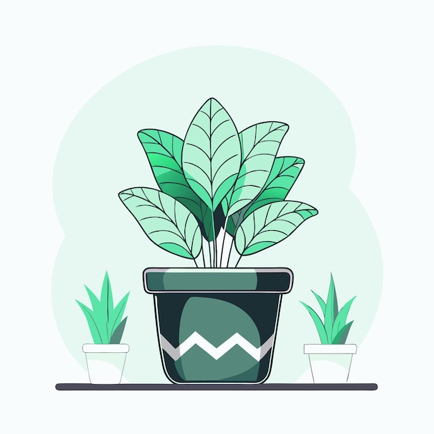 Houseplant concept illustration