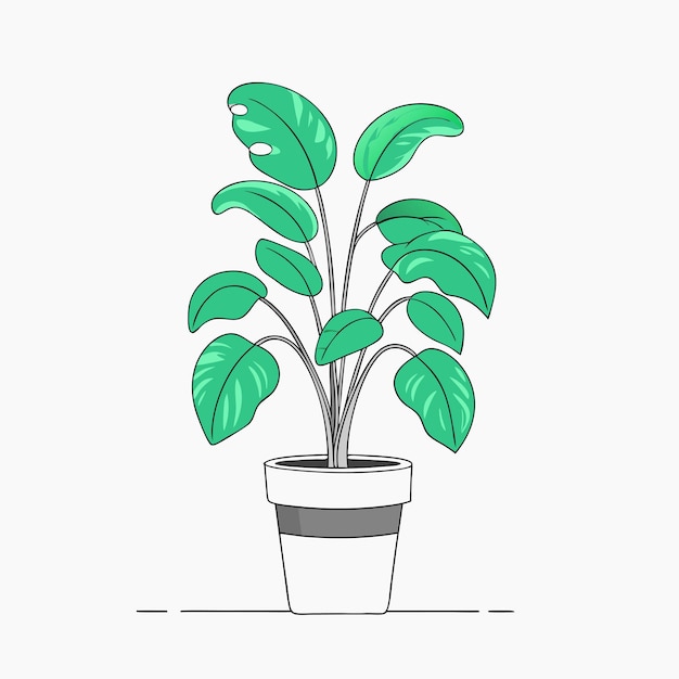 Houseplant concept illustration