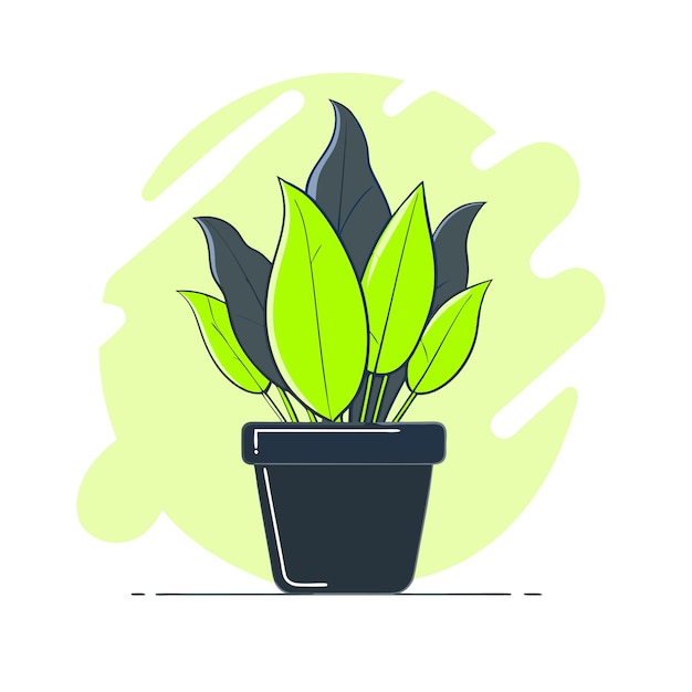 Houseplant concept illustration