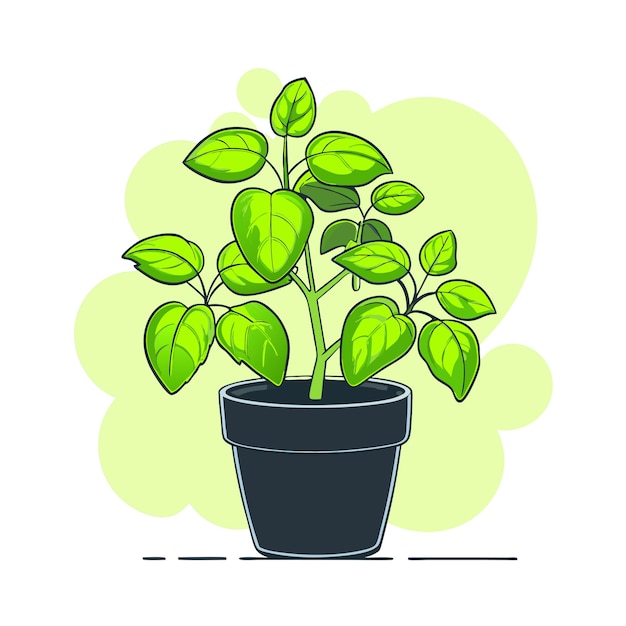 Houseplant concept illustration