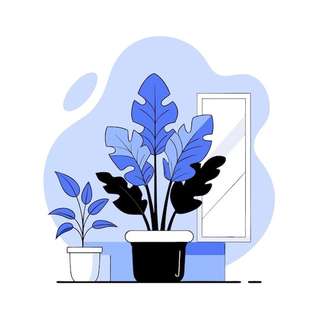 Houseplant concept illustration