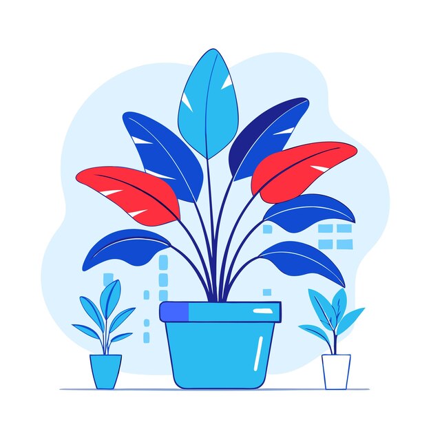 Vector houseplant concept illustration