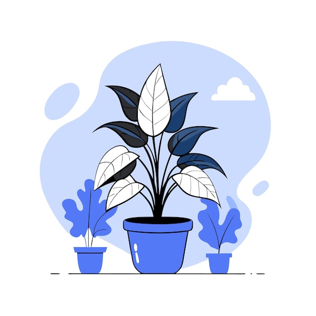 Houseplant concept illustration