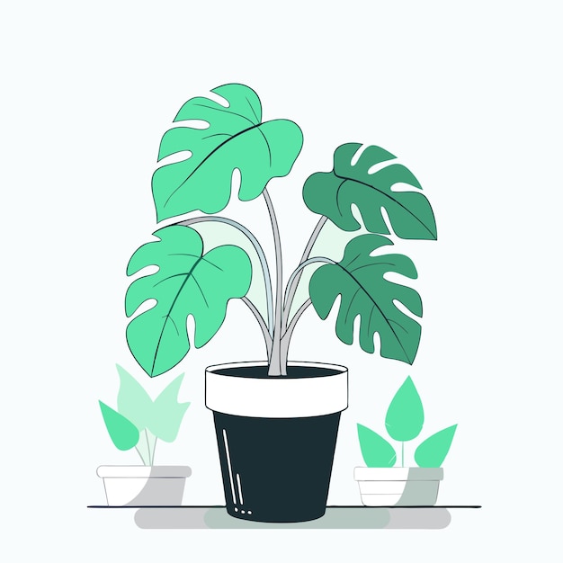 Houseplant concept illustration