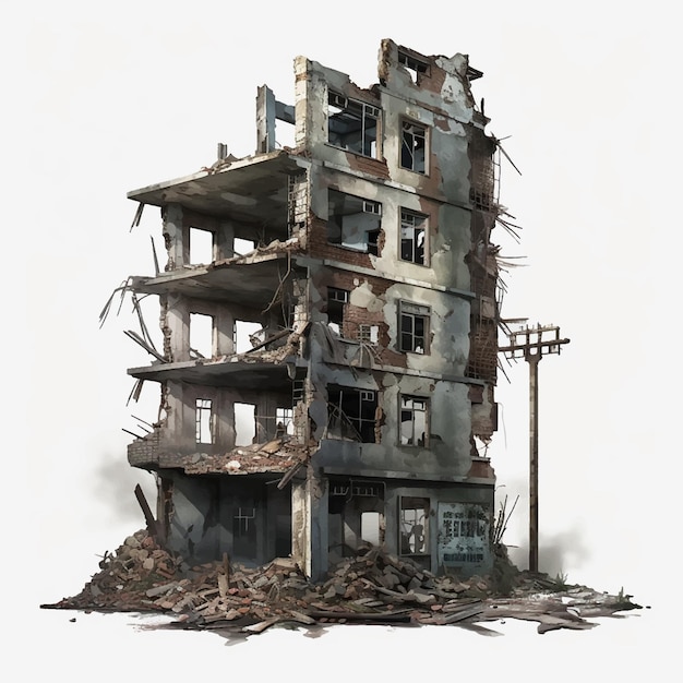 houses old abandon buildings home destruction architecture broken design urban city destroy pile