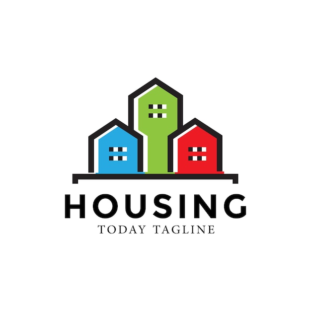 Housing logo design vector illustration icon symbol