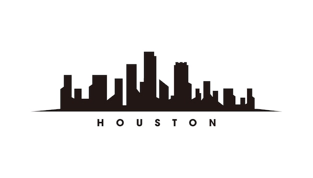 Houston skyline silhouette vector