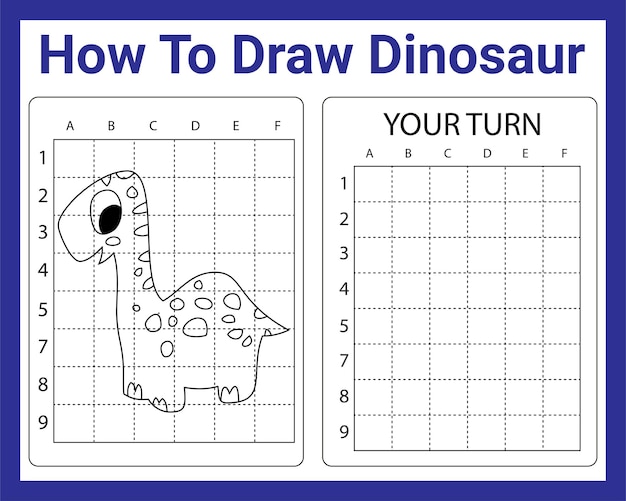 How To Draw Dinosaur For Kids