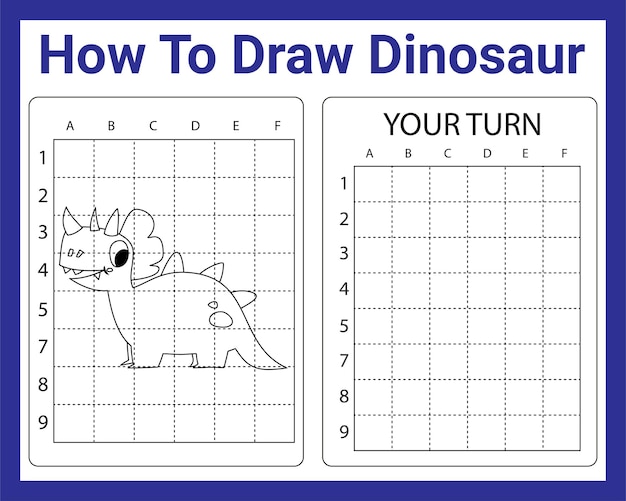 How To Draw Dinosaur For Kids