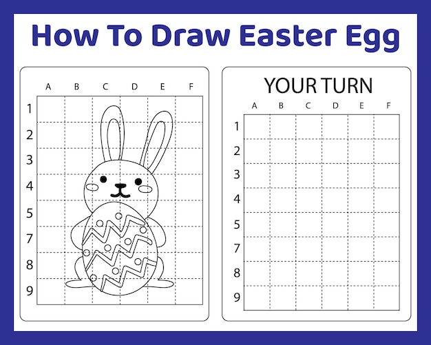 How To draw Easter For kids premium vector