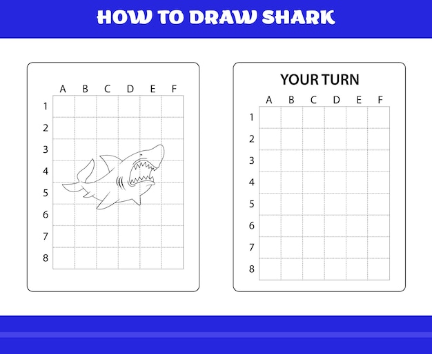 How to Draw Shark for Kids How to draw shark for relax and meditation