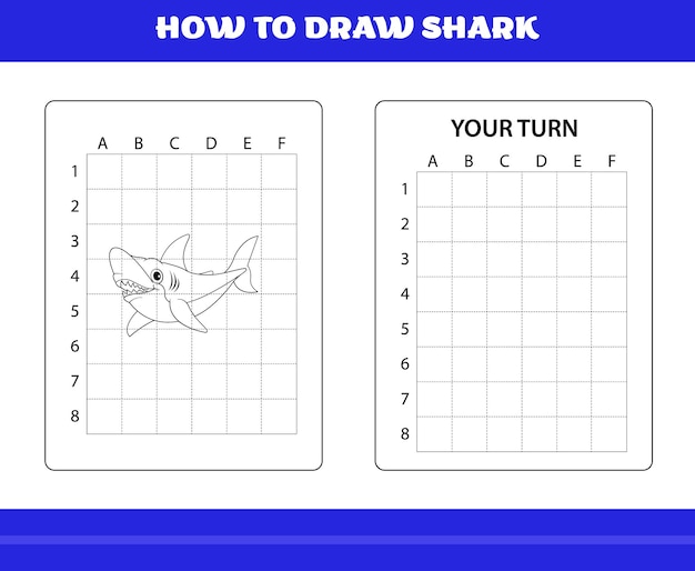 How to Draw Shark for Kids How to draw shark for relax and meditation