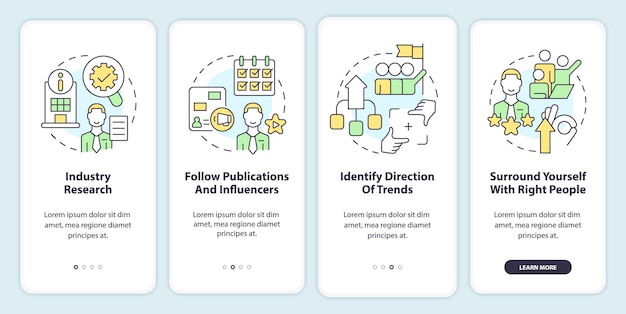 How to identify trends onboarding mobile app screen