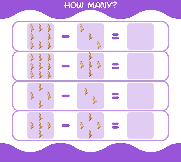 How many cartoon ginger. Counting game. Educational game for pre shool years kids and toddlers