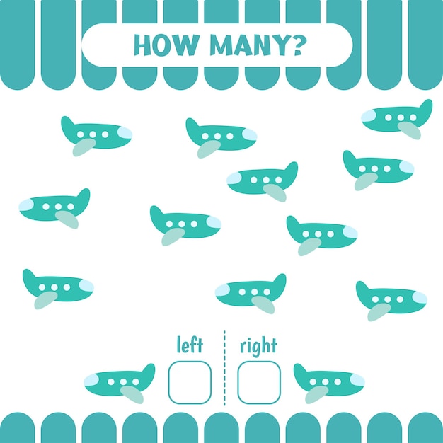 How many planes go to the left and to the right