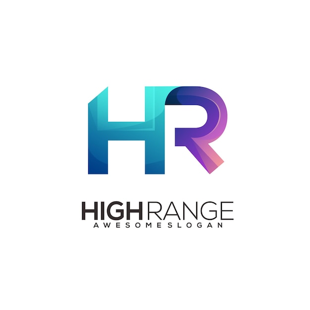 Hr letter logo template