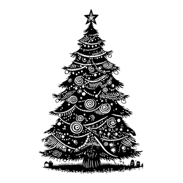 hristmas tree vector illustration