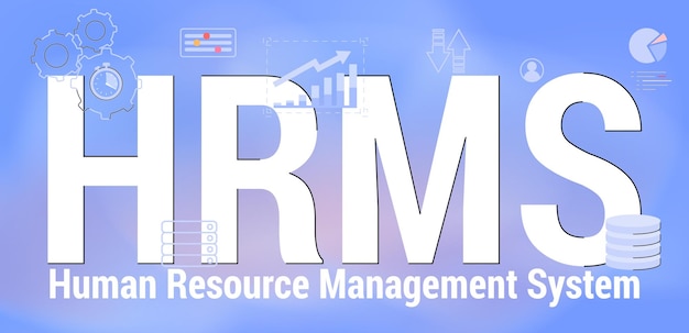 HRMS Human Resource Management System acronym Business concept