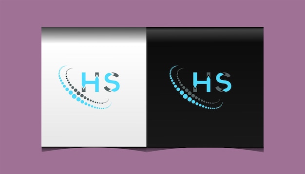 HS initial modern logo design vector icon template