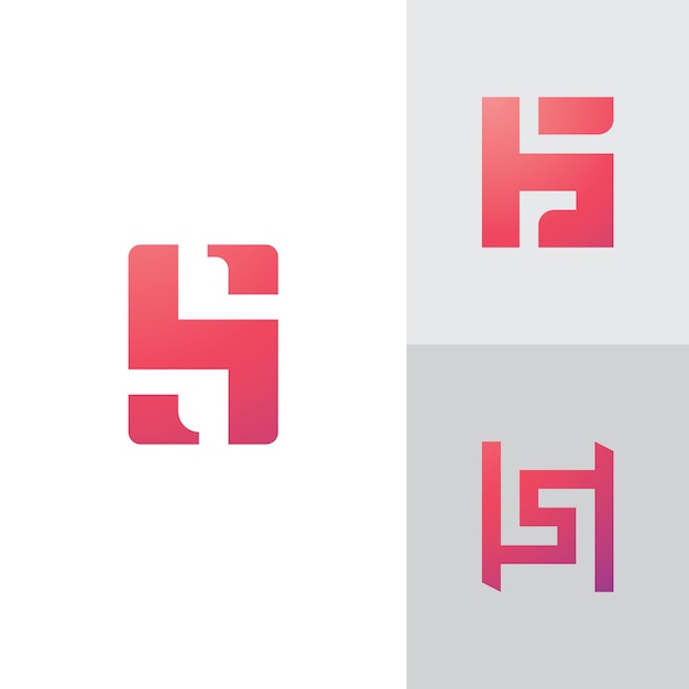 HS Logo Design and template Creative HS icon initials based Letters in vector