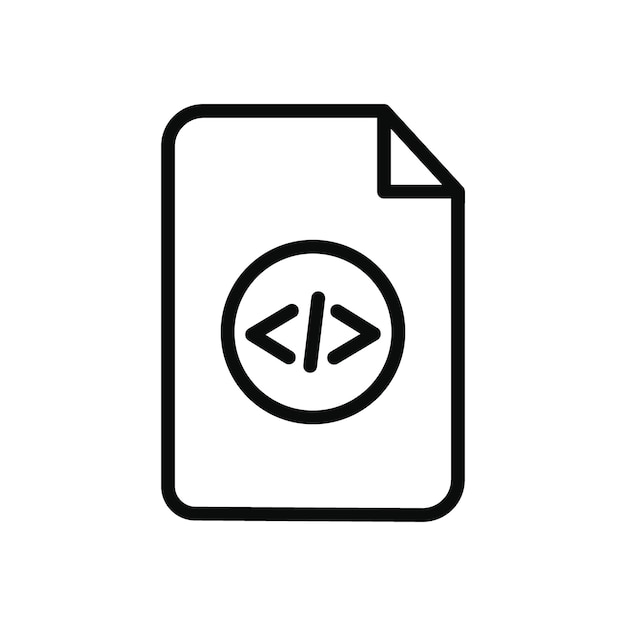 Vector html script icon