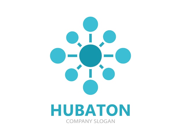 Vector hub connection logo design