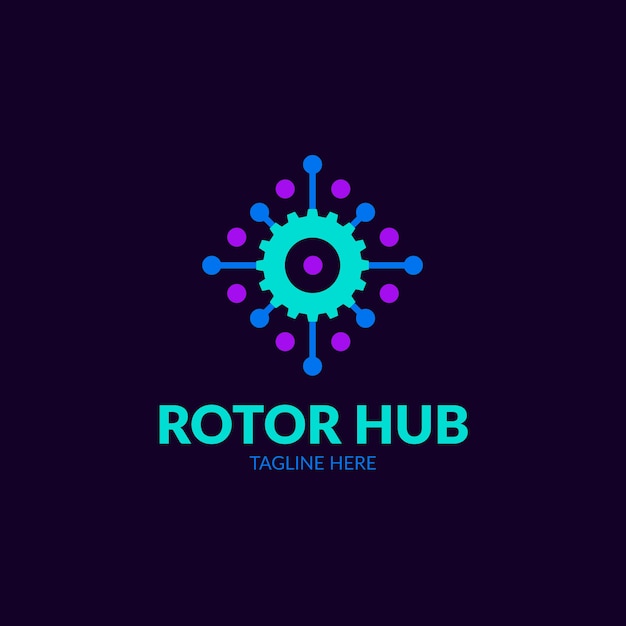 Vector hub logo design template