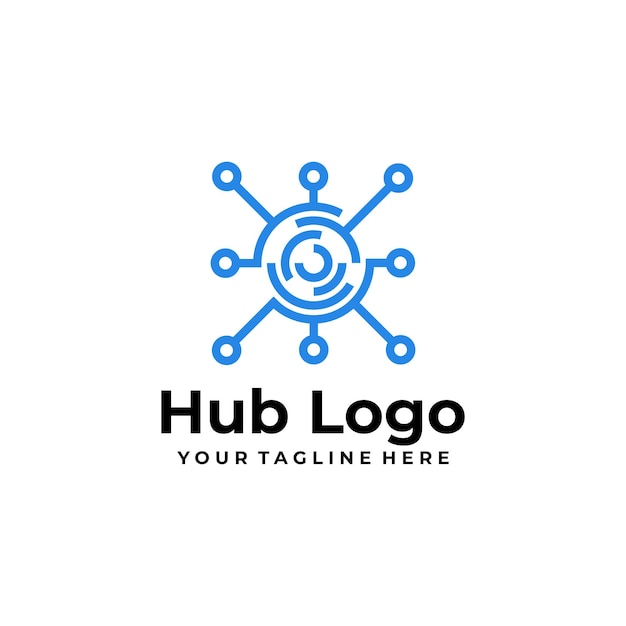 Vector hub logo vector design template