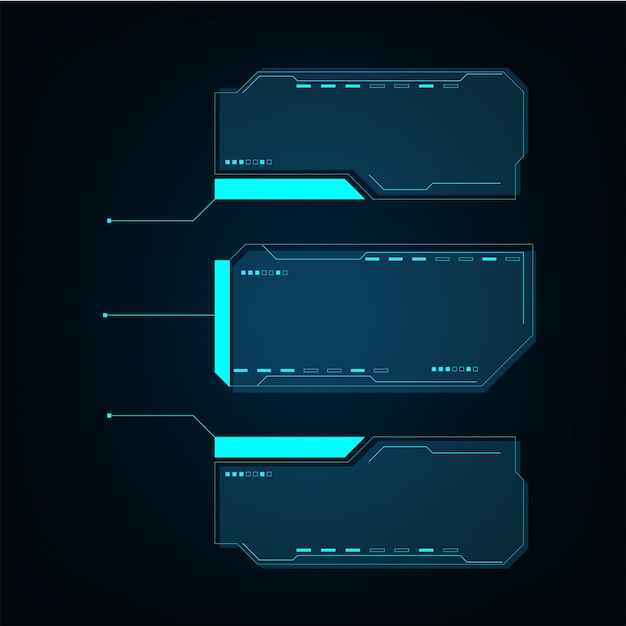 Hud elaments, Futuristic Elements User Screen Monitor Interface Vector Illustration