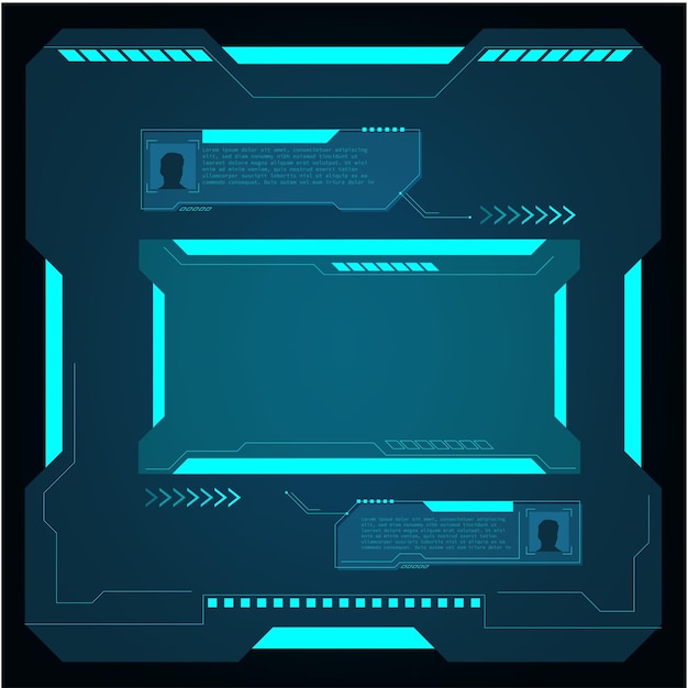 Hud elaments, Futuristic Elements User Screen Monitor Interface Vector Illustration