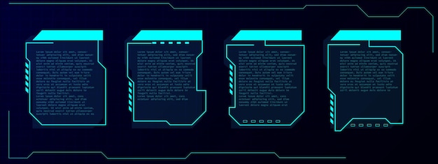 Hud elaments, Futuristic Elements User Screen Monitor Interface Vector Illustration