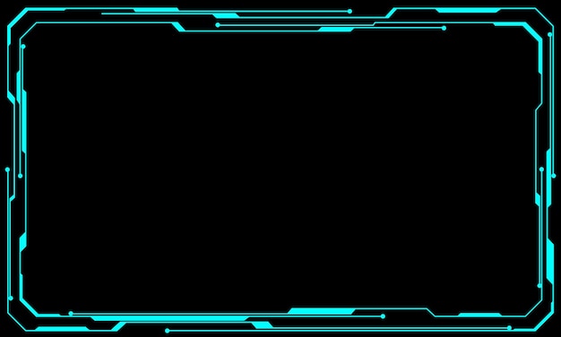 Vector hud frames blue user interface elements design modern technology futuristic vector