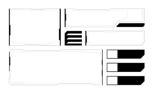 Hud frames Futuristic modern user interface elements
