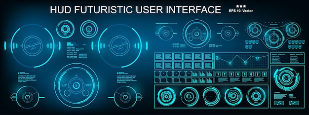 HUD futuristic green user interface dashboard display virtual reality technology screen