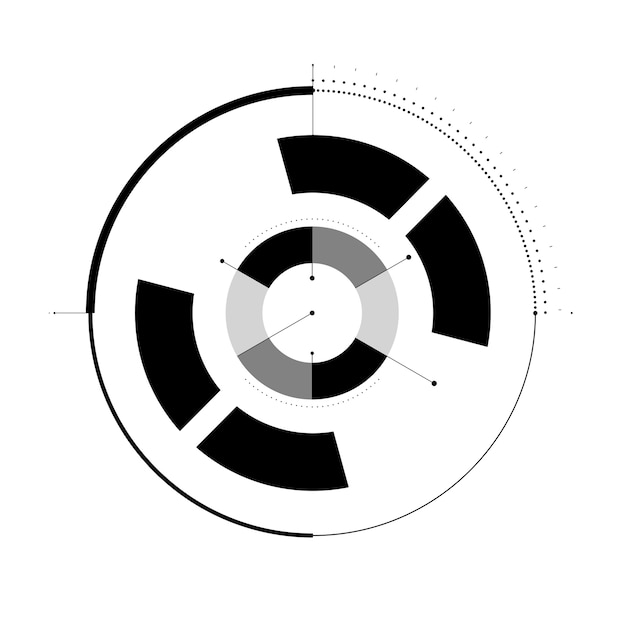 Hud futuristic template. light digital of technology design