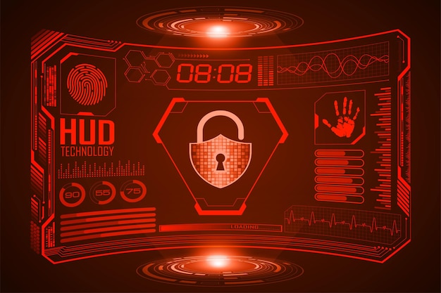 hud Padlock future technology concept background