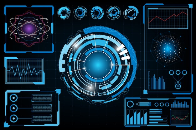 HUD panel Ui Business.Futuristic abstract technology background