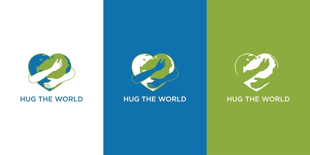 Hugging Earth in heart shape, hands holding Earth. Save our planet. World Environment day or Earth d