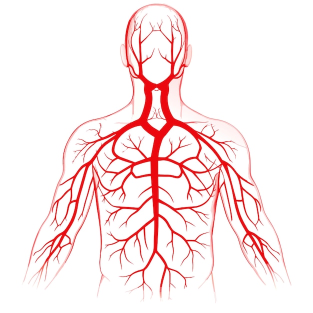 human artery map vector illustration