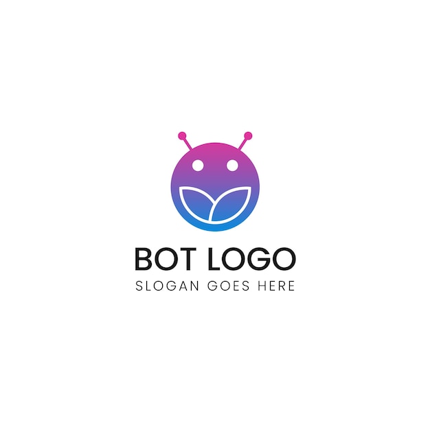 Human bot logo design virtual assistant bot icon robot head