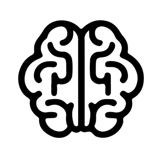 Human brain icon vector