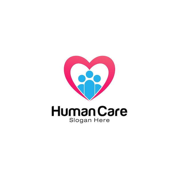 Human Care Logo Design Template