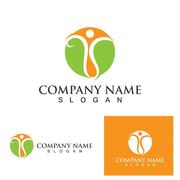 Human character logo sign illustration vector design